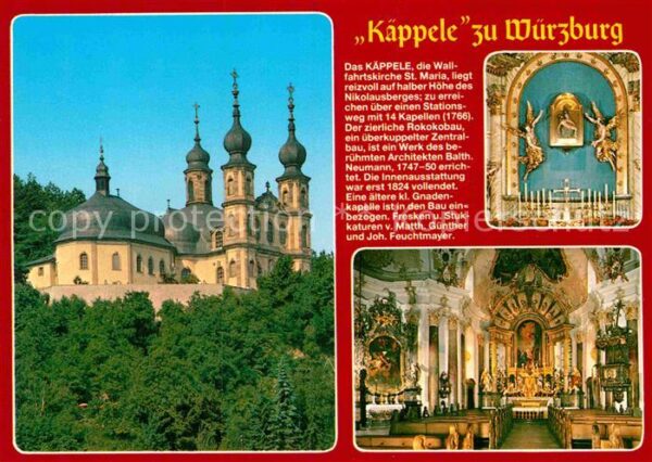 Wuerzburg Das Käppele Innen- und Aussenansicht