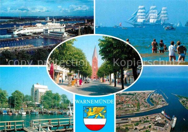 Warnemuende Ostseebad Fähre nach Gedser Gorch Fock Alter Stro