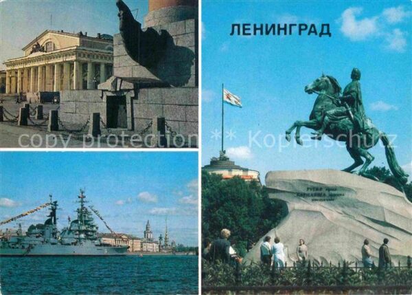 St Petersburg Leningrad Pert I Denkmal Aurora Börse