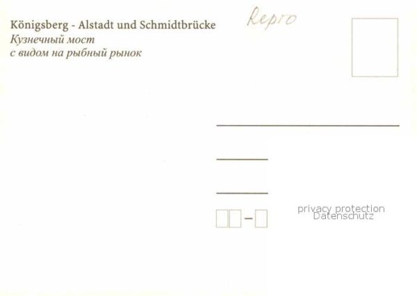 Koenigsberg Ostpreussen Altstadt Schmidtbrücke – Bild 2