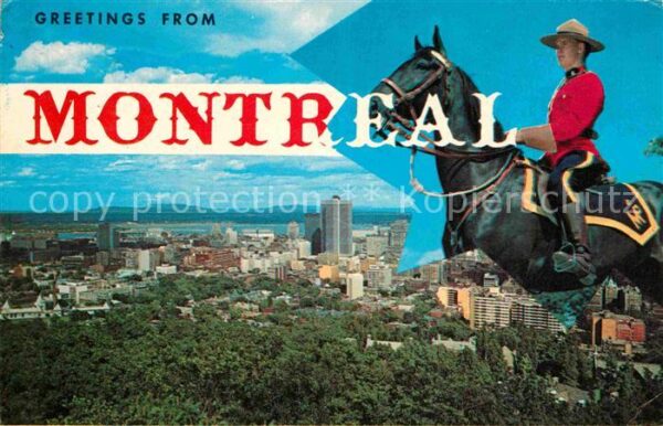 Montreal Quebec Panorama The Royal Canadian Mountes Pol