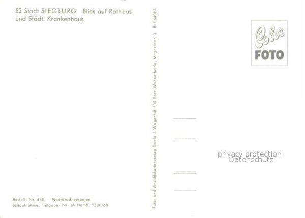 Siegburg Rathaus Städtisches Krankenhaus Flieger – Bild 2