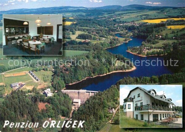 Nekor Penzion Orlicek Stausee Sperrmauer Flie