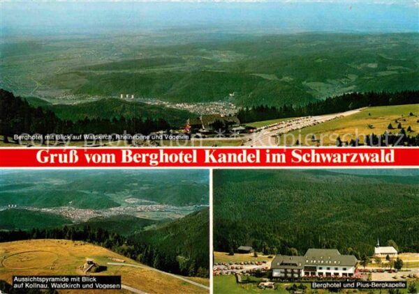 Waldkirch Breisgau Berghotel mit Rheinebene und Vogesen Au