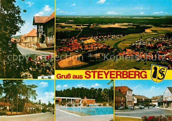 Steyerberg Teilansichten Fliegeraufnahme Schwimmba