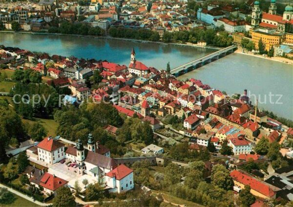 Passau Wallfahrtskirche Mariahilf Fliegeraufna