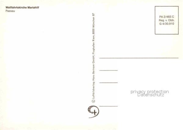 Passau Wallfahrtskirche Mariahilf Fliegeraufna – Bild 2