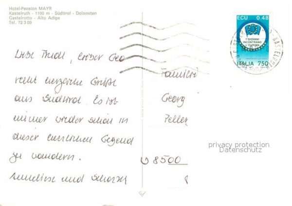 Kastelruth Suedtirol Hotel Pension Mayr Ortsansicht Kirche D – Bild 2