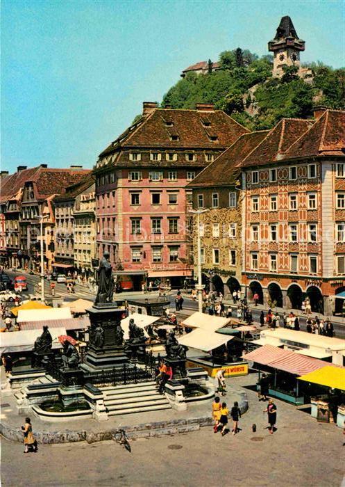 Graz Steiermark Hauptplatz Brunnen