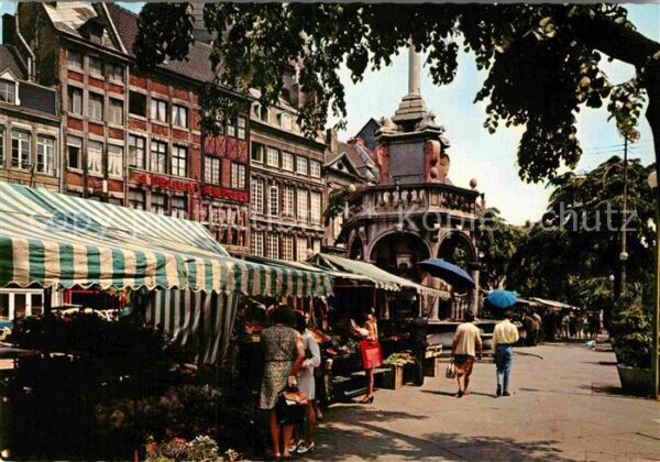 Liege Luettich Marche aux fleurs ave le perron