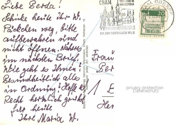 Cham Oberpfalz Panorama Kirche Schloss – Bild 2