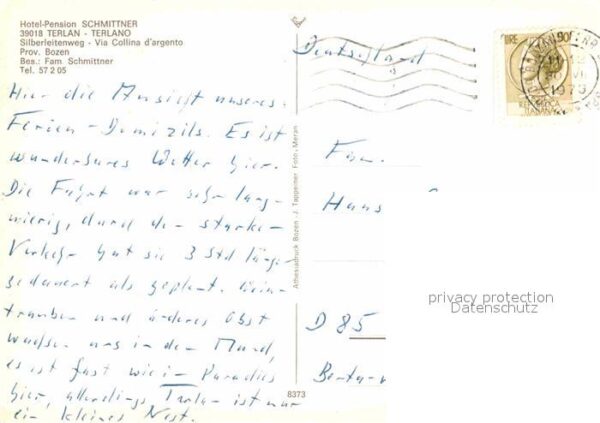 Terlano Suedtirol Hotel Pension Schmittner – Bild 2