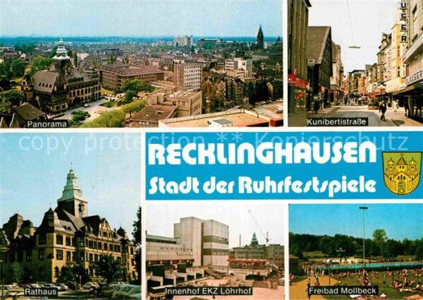 Recklinghausen Westfalen Panorama Kunibertistrasse Rathaus Innen