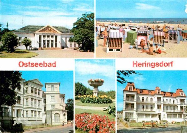Heringsdorf Ostseebad Usedom Kulturhaus Strand FDGB Erholungsheime E