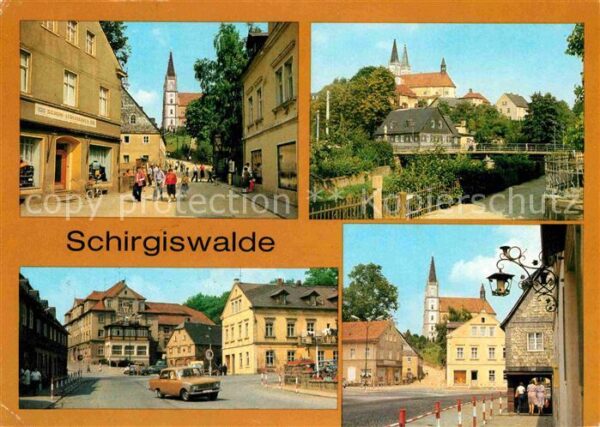Schirgiswalde Obermarkt Teilansicht Ernst Thälmann St