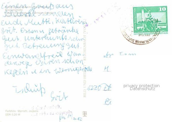 Schierke Harz FDGB Erholungsheime Franz Mehring und H – Bild 2