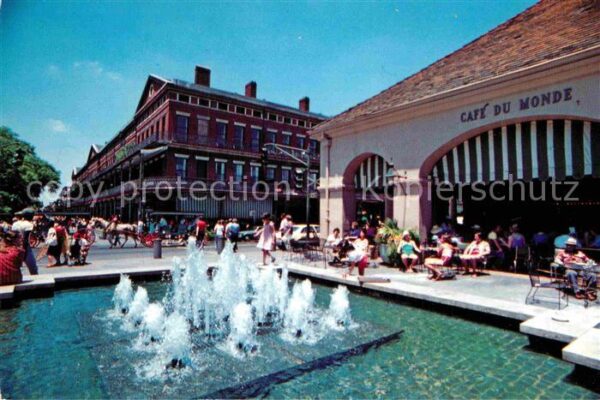 New Orleans Louisiana Cafe Du Monde and Pontalba Apartments