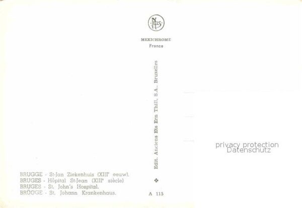 Bruges BRUGGE Belgie St Jan Ziekenhuis Hopital St Johann Kra – Bild 2