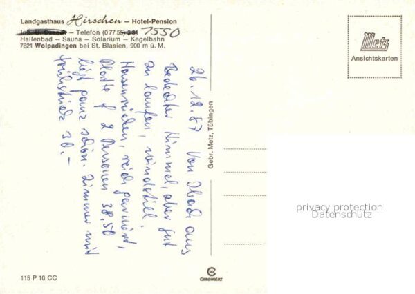 Wolpadingen Landgasthaus Hirschen Hotel Pension Hal – Bild 2