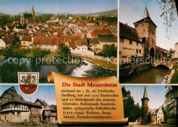 Meisenheim Glan Stadtbild mit Wehr Turm Altstadt Geschi