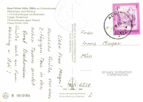 Hollersbach Pinzgau Neue Fürther Hütte Kratzenbergsee Bockk – Bild 2