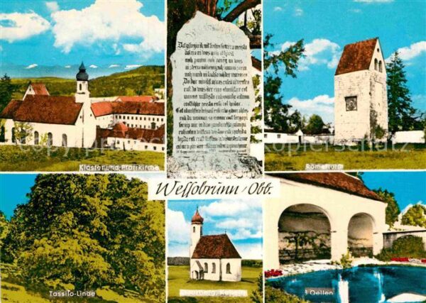 Wessobrunn Kloster Pfarrkirche Römerturm Quellen K