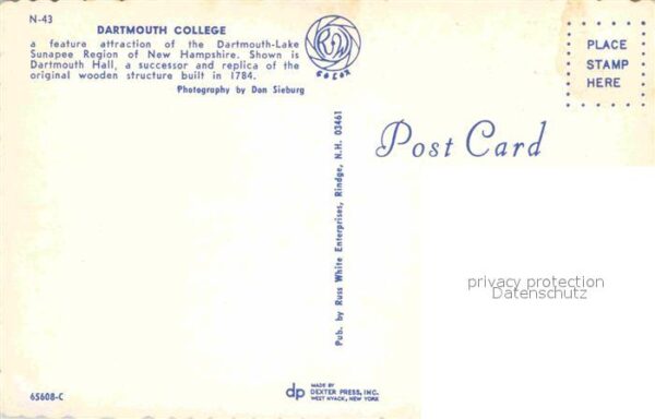 New Hampshire Dartmouth College Hall – Bild 2