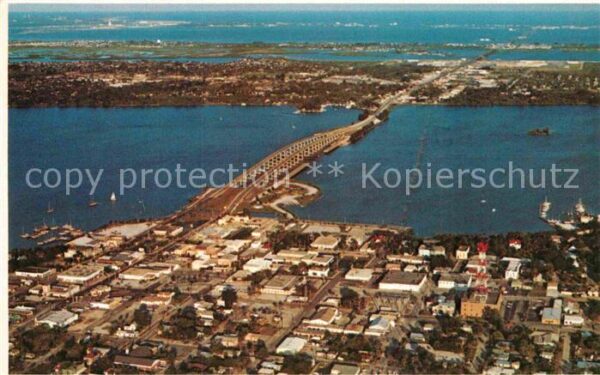 Cocoa Aerial view Humphrey Bridge Indian Rive