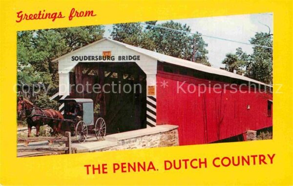 Lancaster Pennsylvania The Penna Dutch Country Old Covered Bri