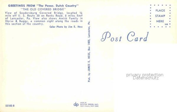 Lancaster Pennsylvania The Penna Dutch Country Old Covered Bri – Bild 2