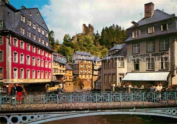 Monschau Rurpartie Brücke Kurhotel Altstadt Rote