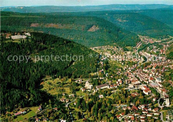 Wildbad Schwarzwald Thermalbad Höhenluftkurort Fliegeraufna