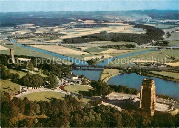 Hohensyburg mit Vincketurm Zusammenfluss von Ruhr u