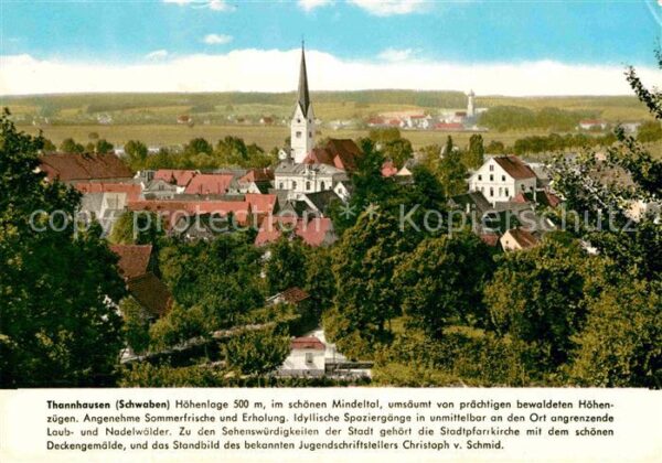 Thannhausen Schwaben Ortsansicht mit Kirche