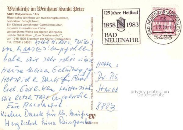 Walporzheim Weinkirche im Weinhaus Sankt Peter Gast – Bild 2