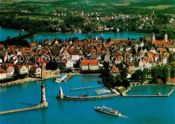 Lindau Bodensee Halbinsel Hafen Ferieninsel Fliegeraufn