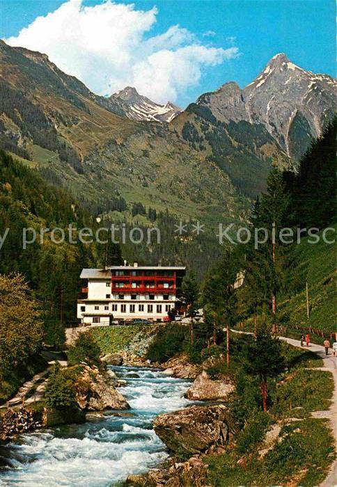Mayrhofen Zillertal Gasthof Zillergrund gegen Brandbergkolm
