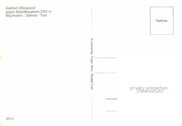 Mayrhofen Zillertal Gasthof Zillergrund gegen Brandbergkolm – Bild 2