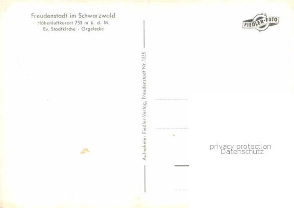 Freudenstadt Ev Stadtkirche Orgelecke Luftkurort im – Bild 2
