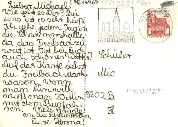 Reutlingen BW Freibad Markwasen Sprungturm Rutschbahn – Bild 2