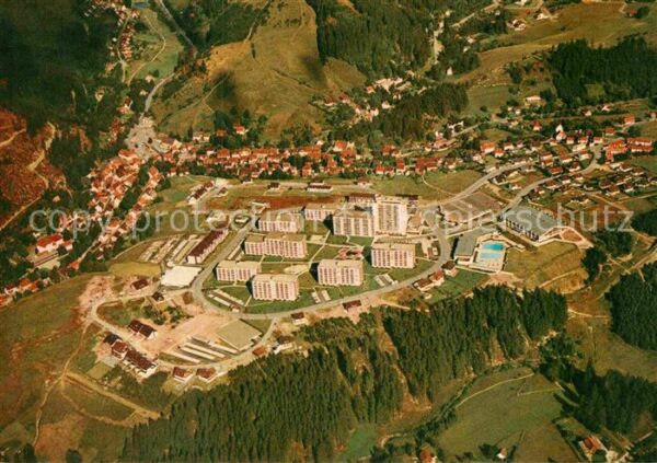 Altenau Harz Blick auf Glockenberg und Stadt Flieger