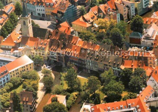 Erfurt Krämerbrücke Fliegeraufnahme