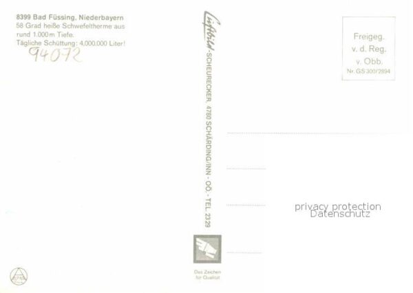 Bad Fuessing Schwefeltherme Kurort Fliegeraufnahme – Bild 2