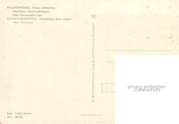 Balatonfuered Staatl Herzkrankenhaus – Bild 2
