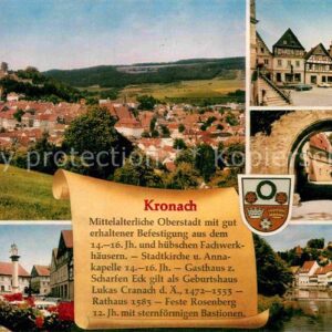 Kronach Oberfranken Panorama Teilansichten