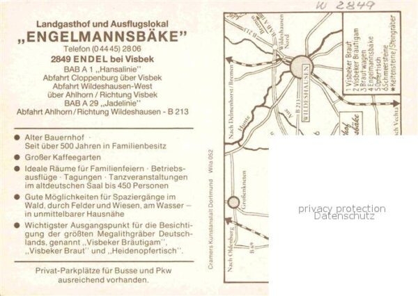 Endel Vechta Landgasthof Engelmannsbäke Kaffeegarten – Bild 2