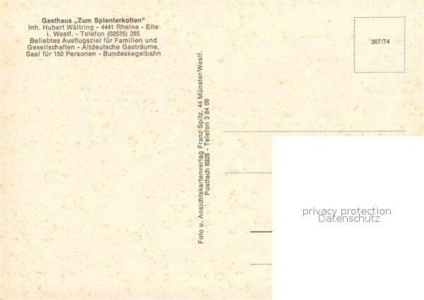 Elte Westfalen Gasthaus Zum Splenterkotten – Bild 2