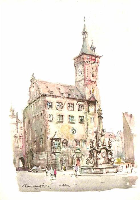Wuerzburg Stadtmotiv Illustration