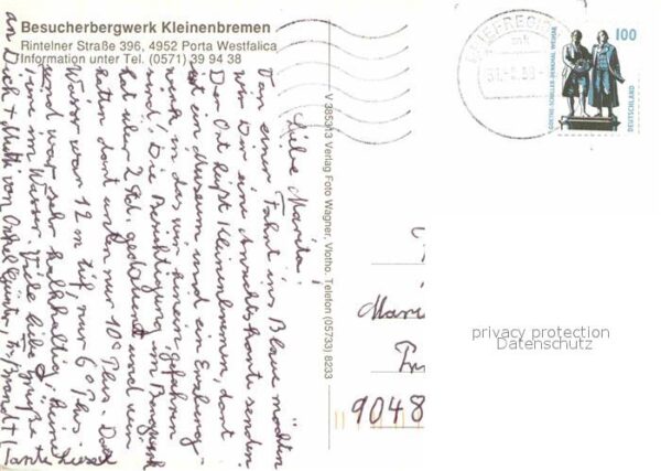 Porta Westfalica Besucherbergwerk Kleinbremen Handbohrge – Bild 2