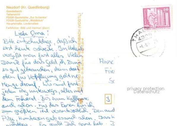 Neudorf Quedlinburg Gondelteich FDGB Gaststätten Zur Schenk – Bild 2